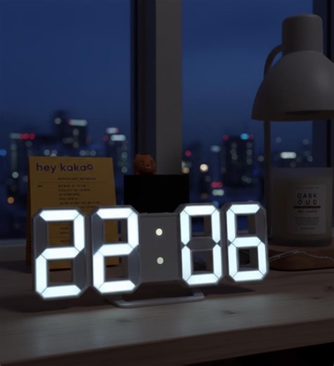 LED Digital Wall Clock With 3D Display, Date and Temperature for the Home - Etsy