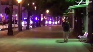 Moment shots fired in Spanish coastal town Cambrils