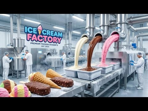 Inside a Modern Ice Cream Factory: How Creamy Ice Cream Is Made (Full Process)