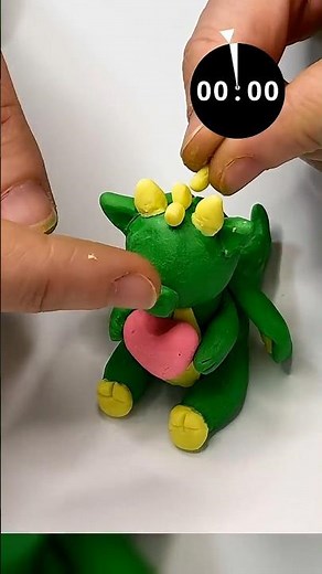 How to Make a Cute Dragon with Polymer Clay #shorts #clay #tutorial #diy #cute #art#toys