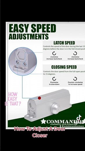 Easiest Way To Adjust A Door Closer