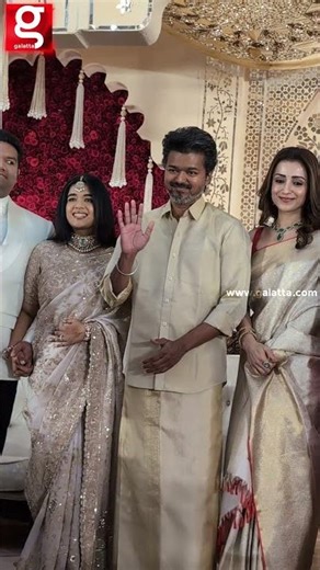 😲❤️Vijay-Trisha😍முதல்முறை ஒன்றாக வந்திருக்காங்க🥰 Kalpathi S Suresh, Meenakshi Suresh's Son wedding