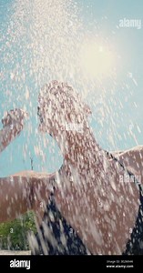 Woman in Beach Shower Stock Video Footage - Alamy