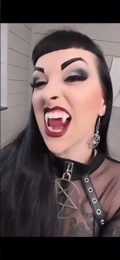 Sexy vampire girl and fangs🧛‍♀️🧛‍♀️🧛‍♀️🧛‍♀️