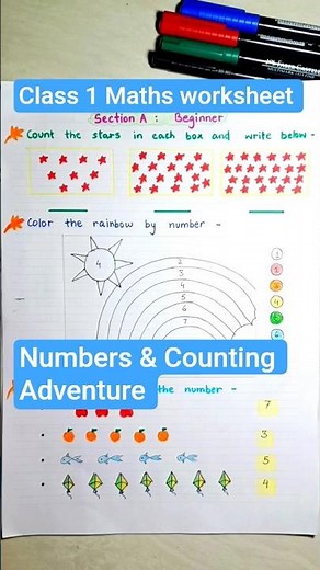 Numbers & Counting 1–100 Adventure | Fun Maths Worksheet for Class 1 Kids | Autumn Break Pack