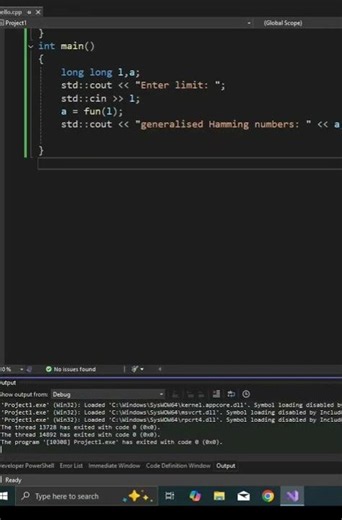 C++ | Euler project 'generalised hamming numbers'| CodeLearning