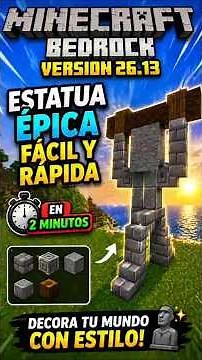 Tutorial de como hacer una estatua en minecraft V2. #minecraft #minecrafttutorial #minecraftbuildin
