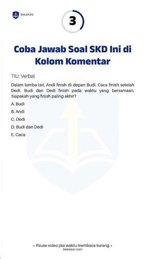 Latihan Soal SKD Part 85: TIU #Shorts #CPNS