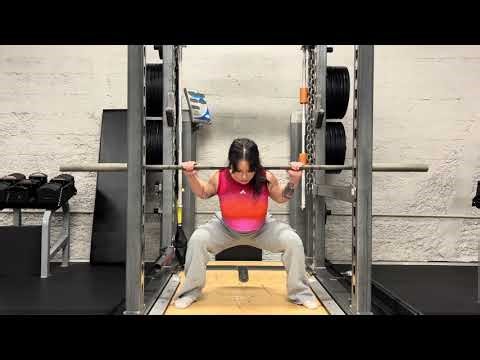 Straight Bar Back Loaded Sumo Squat