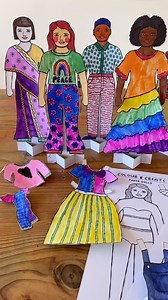 You can download these paper doll activity sheets from my website and create your own cool outfit designs. | Mini Mad Things