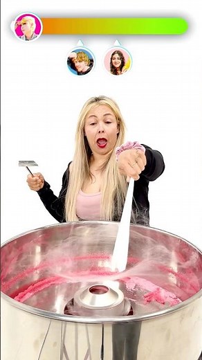 Tallest Cotton Candy Wins! 🍭📏🏆 #challenge #games #funny #trending #viral #comedy