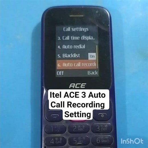 Itel ACE 3 Auto Call Recorder Setting