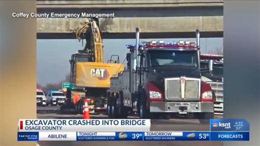 Osage County bridge closed after excavator impact
