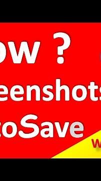 Do you know, You can take Screenshot & Automatically Save it to File with just a Simple shortcut?