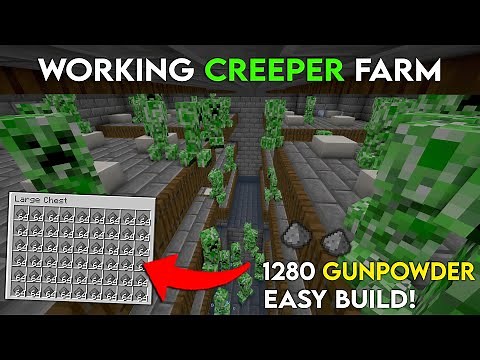 How to Make Working Creeper Farm in Minecraft 1.20 | 20 Stacks Gunpowder Per Hour