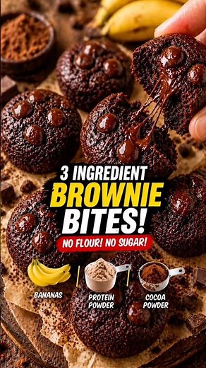 Quick & Easy 3 Ingredient Brownies (Flourless)