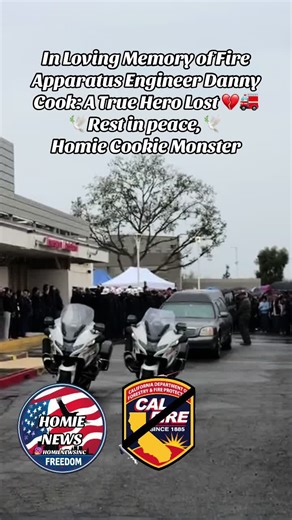 Rest in peace, HOMIE 🕊️ Danny Cook🕊️ aka Cookie Monster 😭💔🚒 💔🚒. Honoring the brave CalFire firefighter. Perris, CA—It is with profound sadness that we announce the line of duty death of Fire Apparatus Engineer Danny Cook. Earlier this morning, while engaged in firefighting operations at a structure fire, Engineer Cook experienced a medical emergency. 🚑 Immediate life-saving measures were initiated by personnel on scene, and he was transported to a local hospital. Despite the exhaustive e