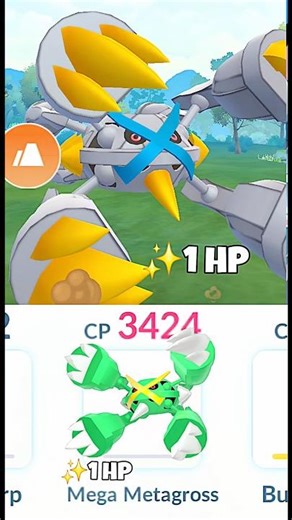 1 HP✨️Mega Metagross Destroy Grunt Badly in Pokemon Go