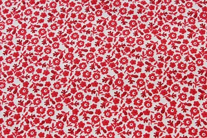 Red & White Small Floral Print Cotton Fabric by the Yard, Vintage Style, Redhot Riley Blake - Etsy
