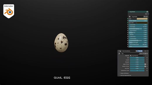 Check out this eggciting Geometry Nodes-powered procedural egg generator for Blender created by Huy Khôi Trần Quang. Download the generator for free: https://80.lv/articles/free-procedural-egg-generator-for-blender/ | 80 Level
