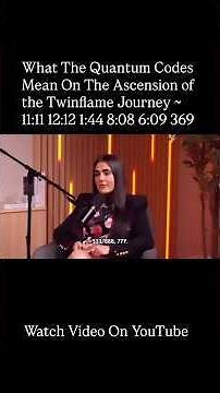 What the quantum codes mean on the twinflame journey 144 1111 1212 808 watch video on YouTube now