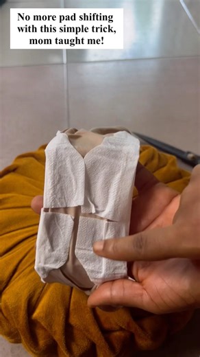 How to secure your pad wings #diy #lifehacks #pad #women
