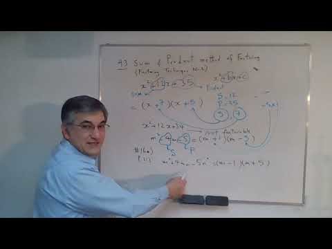 Chapter 4- Factoring Techniques: Sum & Product Method Sec.3B | MPM2D1 - Principles of Mathematics 10