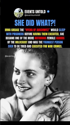 Why Irma Grese Became the Most Notorious Female Guard at Auschwitz #ww2 #shorts