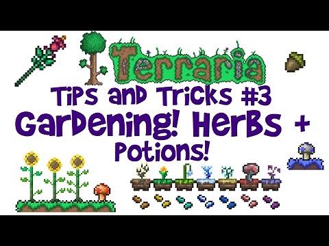 Terraria Gardening Guide! Mushroom, Herb, Potion Farm etc! (Tips & Tricks, 1.3 AND console/mobile!)
