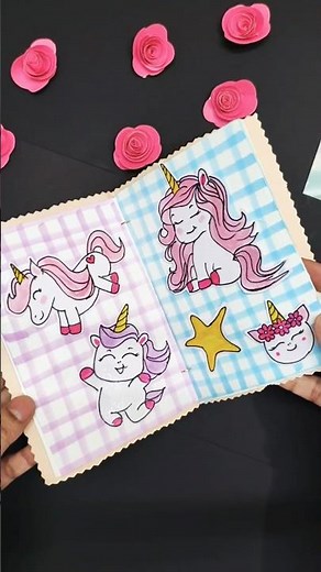 🦄✨unicorn stickers book ✨🦄 #diy #craft #diycrafts #craftforkids