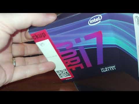 Unboxing Intel I7 9700f CPU, best locked processor for gaming, value wise and non K chip, 9th gen