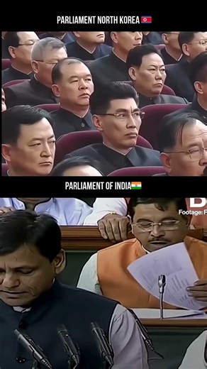North Korea Parliament vs Indian Parliament 😳 | Power of Democracy 🇮🇳#trending #viral #kimjongun