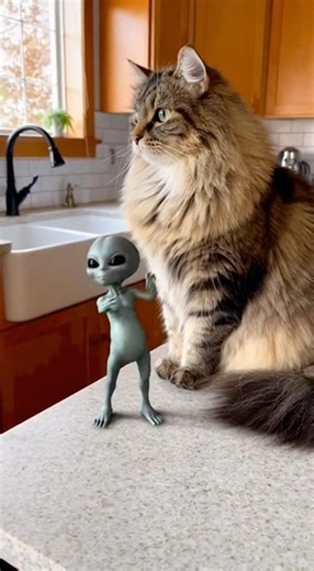 Alien Confidently Introduces His Terrible Bodyguard #catdrama #alien #shorts
