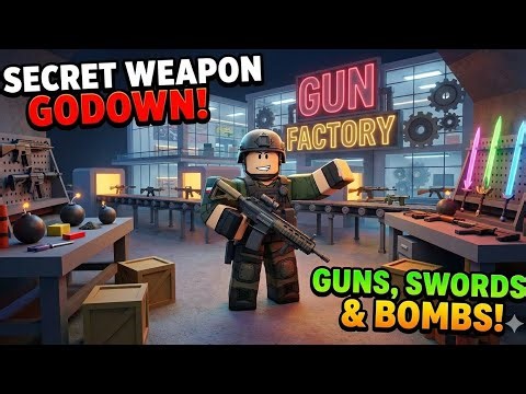 Secret weapon godown😲 | Gun factory #roblox 