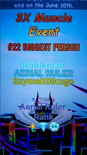 Aerial Ruler Rank Gergo's Lifting Simulator 🧜‍♂️💎🥶 #roblox #gergo #aerial #ruler #rank #lifting #sim