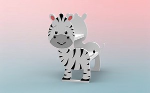 Animal Kids Step Stool, Cute Zebra Step Stool Digital Design - Etsy UK