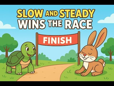Slow and Steady Wins the Race | Tortoise and Hare Story for Kids | Moral Story Cartoon Animation