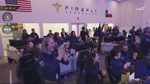 Blue Ghost lunar lander touches down on the moon