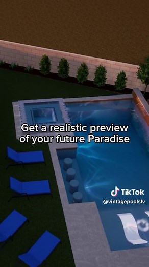 A new Vintage Pools Custom Pool Project in Las Vegas.⠀ ⠀ The 3d Rendering we created showcases a bespoke pool design: complete with a rejuvenating hot tub, enchanting water features, and a stylish custom patio deck. Dive in and experience a world of possibilities with us. ⠀ ⠀ #Rendering #PoolBuilder #InsanePools #PoolDeck #PoolDesign #BuildAPool #OutdoorKitchen #LandscapeDesign #VintagePoolslv