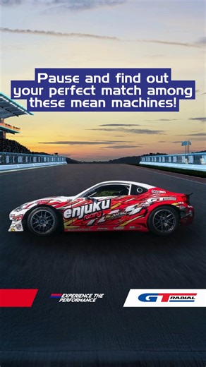6.9K views · 1.9K reactions | Challenge time: pause this Reel and find your perfect match! No repeats, stop only when it feels right. These cars showcase the talent of the drivers and teams who consistently helped GT Radial win the 2025 Formula Drift Tire Cup title. We never get tired of celebrating this extraordinary achievement. Ready? Go! #FormulaDrift #GTRadial #ExperienceThePerformance #2025TireCupChampions | GT Radial Tires (GLOBAL) | Facebook