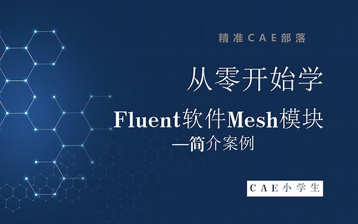 从零开始学Fluent软件的Mesh模块—简介案例