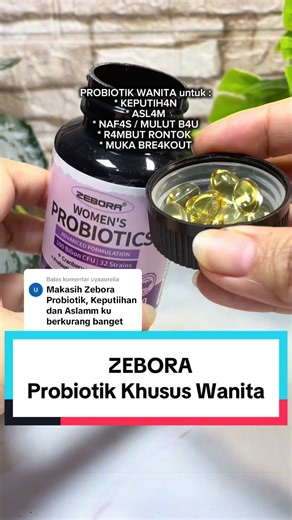 Membalas @uyaaurelia Probiotik Khusus Wanita Jaga Kesehatan area kewanitaan dan Pencernaan. Lagi ada harga DISKON di Keranjang. #probiotik #keputihan #zeborawomensprobiotics #probiotikwanita #PromoGuncang44