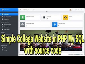 Simple College Website in PHP My SQL with source code