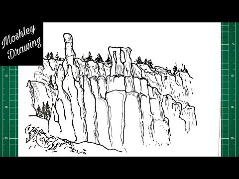 How to Draw Bryce Canyon National Park