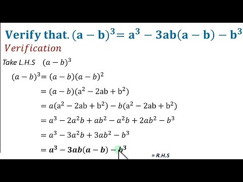 Verify that (a-b)3=a3-3ab(a-b)-b3 formula.