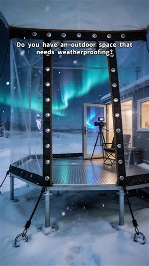 10x13 FT Clear Waterproof Tarp - Heavy-Duty Plastic Cover for Patios, Plants, Chicken Coops (Winter Protection)#rain #rainproofcover #fyp #Outdoors #tiktokmademebuyit