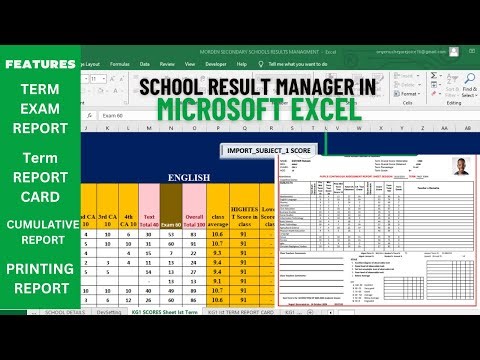FULLY AUTOMATED REPORT CARD IN MICROSOFT EXCEL | AUTOMATED RESULT SPREADSHEET SHEET