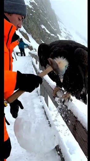 Frozen Condor Rescue! Ice Shatters Just in Time 🧊🦅#condor #wildliferescue #animalrescue