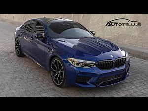 BEAST! BMW M5 COMPETITION (F90) 625HP V8TT - MARINA BLUE in detail with Accelerations & sounds