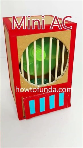 mini ac using cardboard and dc motor for science project exhibition - diy - shorts | howtofunda